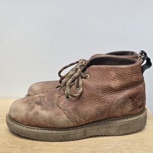 Georgia Boot Chukka Wedge Work Boots Choreboy Farm Leather Men's 9.5